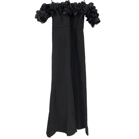 MAC DUGGAL Dress Size 4 Evening Gown Jumpsuit Ruffle Floral Bustier Off Shoulder - Picture 5 of 6